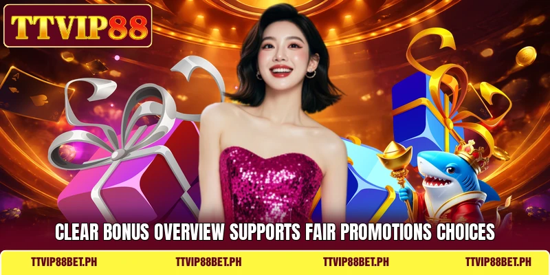 Clear bonus overview supports fair Promotions choices Clear bonus overview supports fair Promotions choices