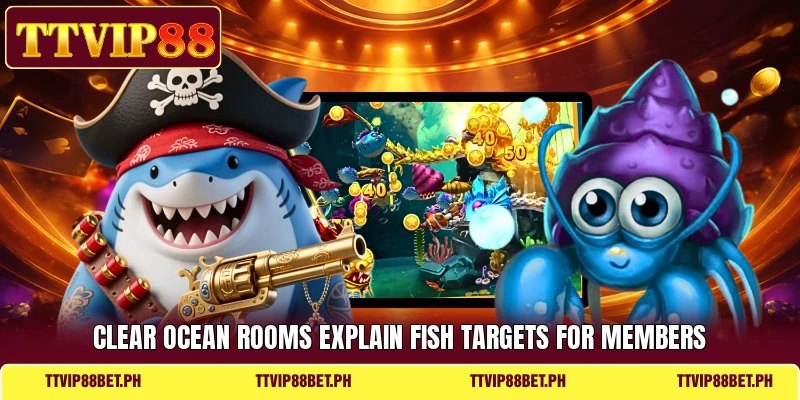 Clear ocean rooms explain Fish targets for members Clear ocean rooms explain Fish targets for members