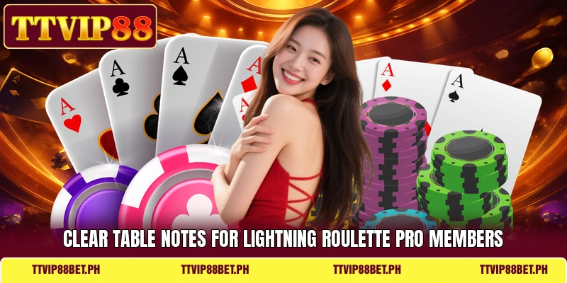 Clear table notes for Lightning Roulette Pro members Clear table notes for Lightning Roulette Pro members