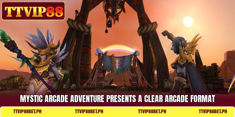 Mystic Arcade Adventure presents a clear arcade format Mystic Arcade Adventure presents a clear arcade format