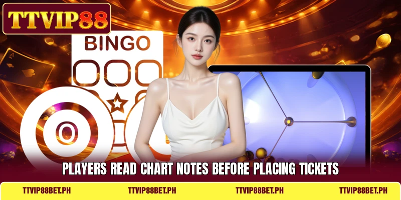 Players read chart notes before placing tickets Players read chart notes before placing tickets