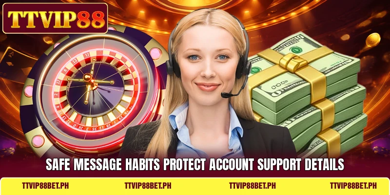 Safe message habits protect account support details Safe message habits protect account support details
